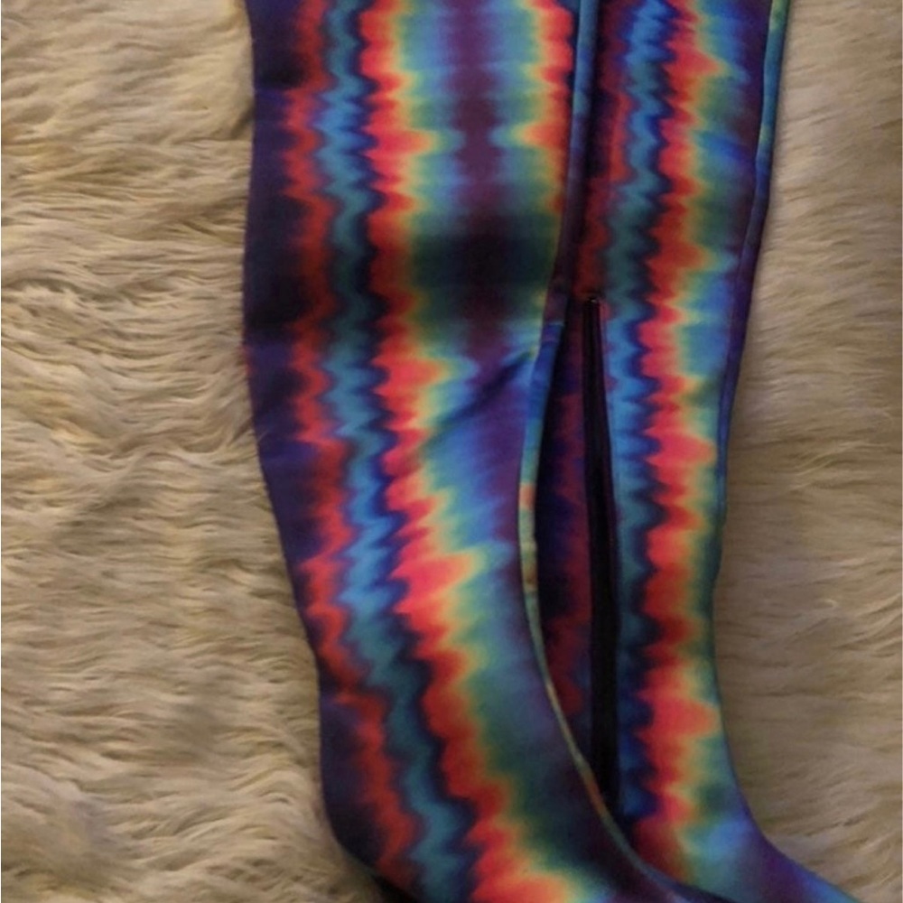 Tie dye dolls kill over the knee high boots - Picture 3 of 6